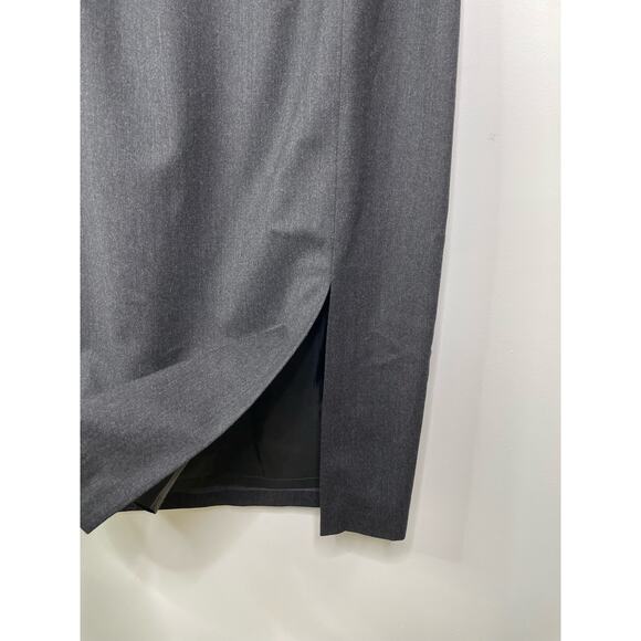 Valerie Steven’s Stretch High Waisted Front Slit Pencil Skirt Gray Women's Sz 10 - Picture 4 of 12